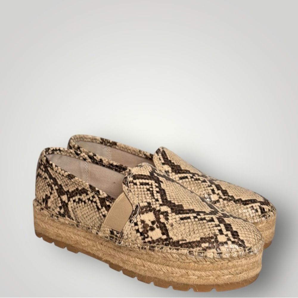 Circus by Sam Edelman Cora Flatform Espadrilles Size 7.5 Snakeskin Slip On EUC - Picture 6 of 7